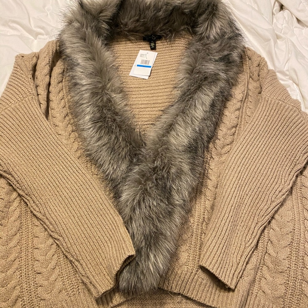 Jessica Simpson Fur Sweater NWT
